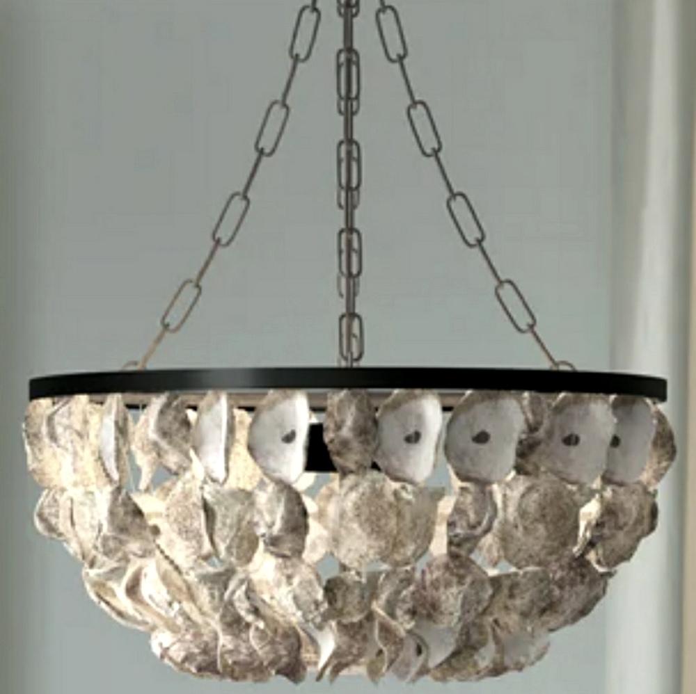 Coastal/Low Country Oyster chandelier